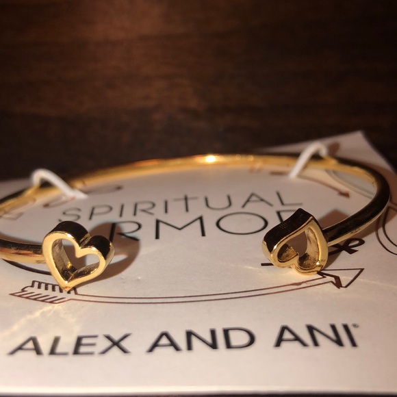 Alex And Ani Spiritual Armor L💖VE Cuff - Picture 2 of 5